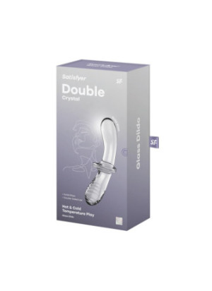 Gode en verre borosilicaté massif transparent Double Crystal Satisfyer - CC597829